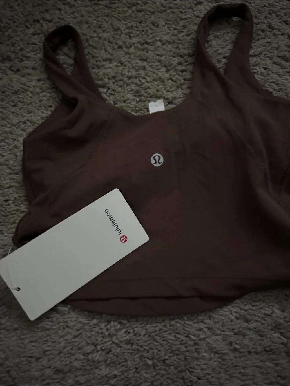 lululemon athletica Brown Seamless Tank Bralette
